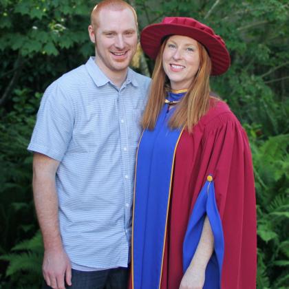 Dr. Sara Dubois at her PhD graduation ceremony at UBC