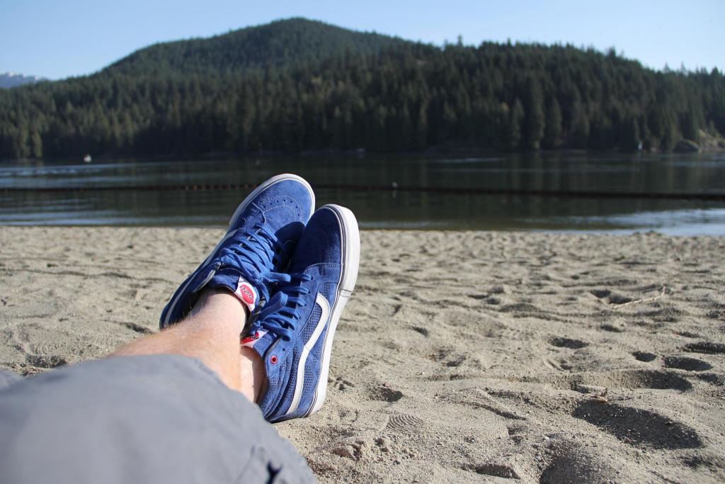 My Vans Sk8-Hi hanging out at the beach